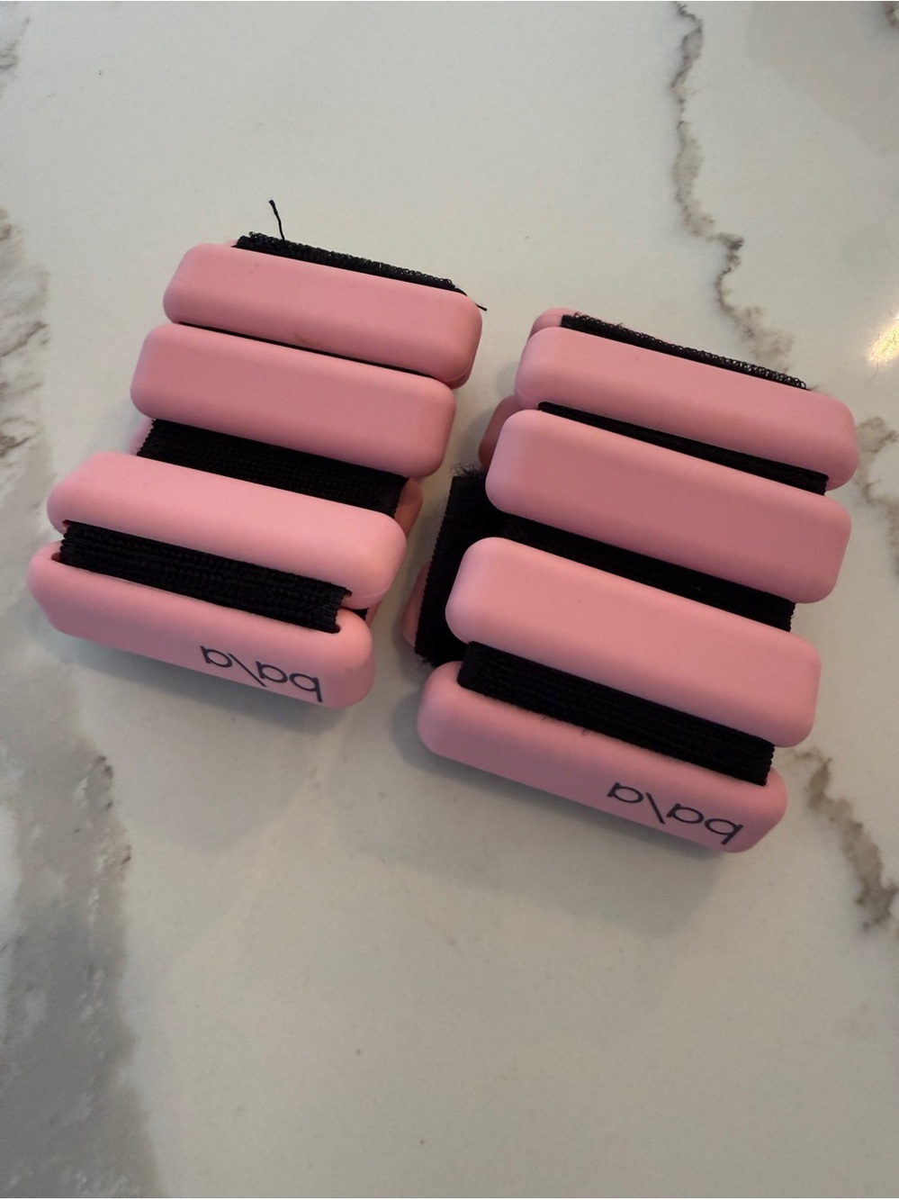 Bala Bangles 1lb Pink Ankle/Wrist Weights with Black Straps